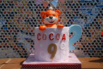 写真:ココアをかたどったケーキ