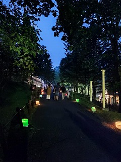 写真：夜間開園の様子