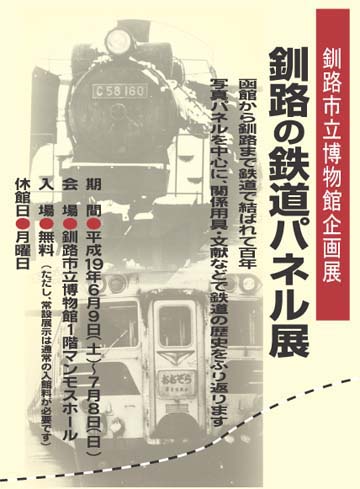 写真：釧路の鉄道パネル展ポスター