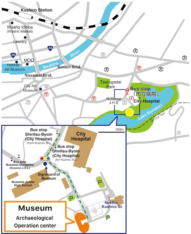 Access map from Kushiro Station