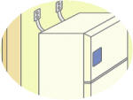 イラスト：冷蔵庫安全対策