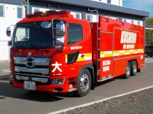 写真：小型動力ポンプ付大型水槽車