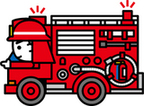 イラスト：消防車1