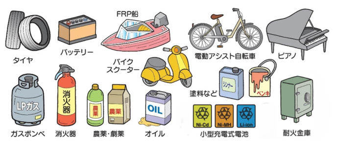 イラスト:市で処理できない処理困難物