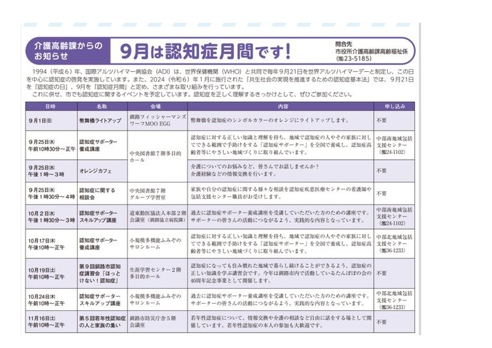 R5.9アルツハイマー月間
