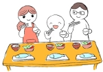 イラスト：楽しい食卓親子の時間