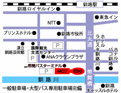 地図：釧路市男女平等参画センターへのアクセス