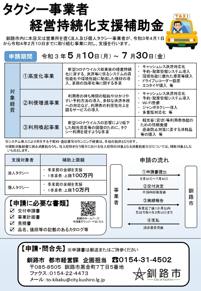 写真：タクシー補助金チラシ
