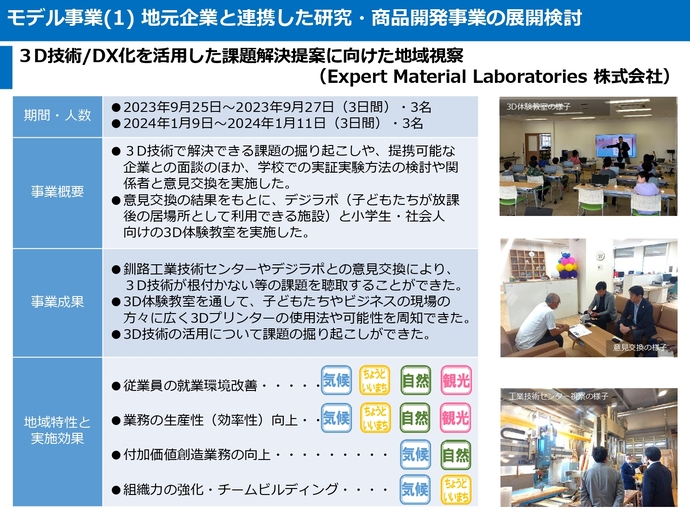 モデル事業(1)Expert Material Laboratories株式会社