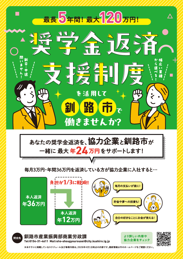 奨学金返済支援制度チラシ