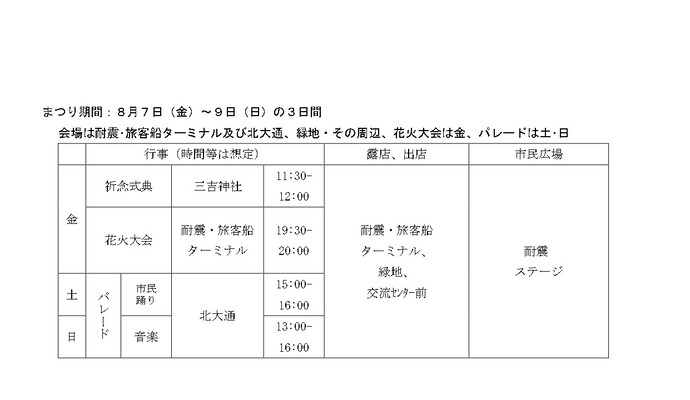 スケジュール
