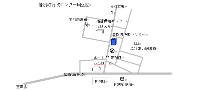 音別町行政センター周辺図