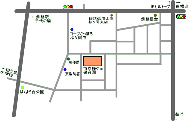 桜ケ岡保育園の周辺地図