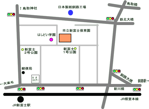 新富士保育園の周辺地図