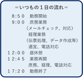 一日の流れ