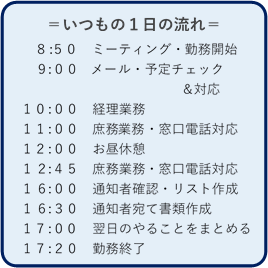 一日の流れ