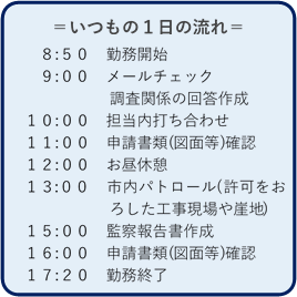 一日の流れ