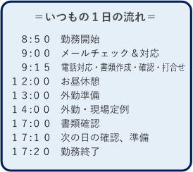 一日の流れ