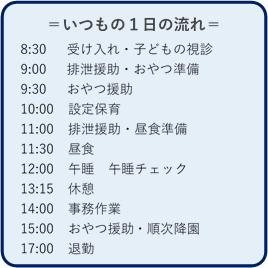 一日の流れ