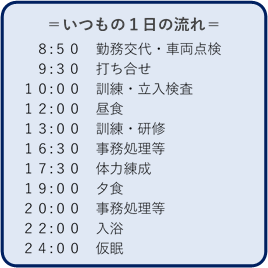 一日の流れ