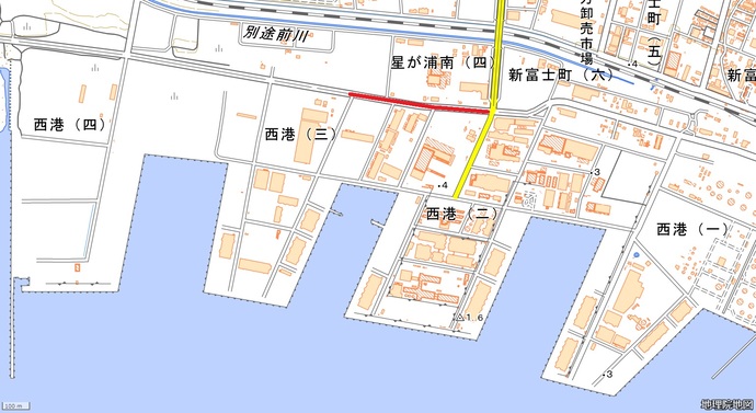 西港道路交通規制図