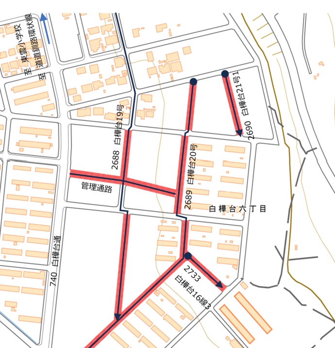 白樺台19号ほか3路線