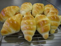 出来上がったロールパン