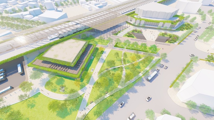 令和4年度に公開した鳥瞰図のイメージ