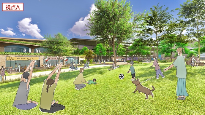 視点A（日中）でのアイレベルスケッチ1