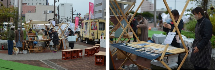 当日のマルシェ、キッチンカーの様子1